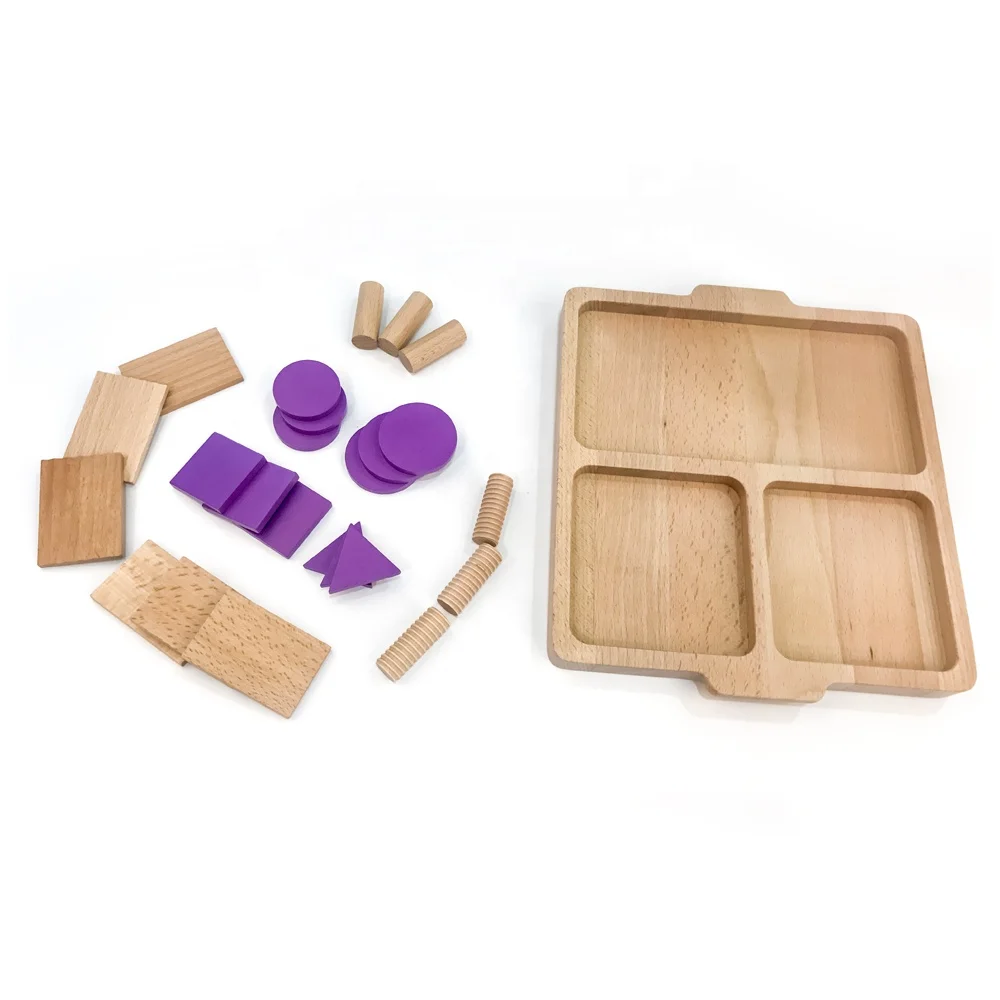 Montessori Baby Wooden Shape Educational Color Sorting Tray 6