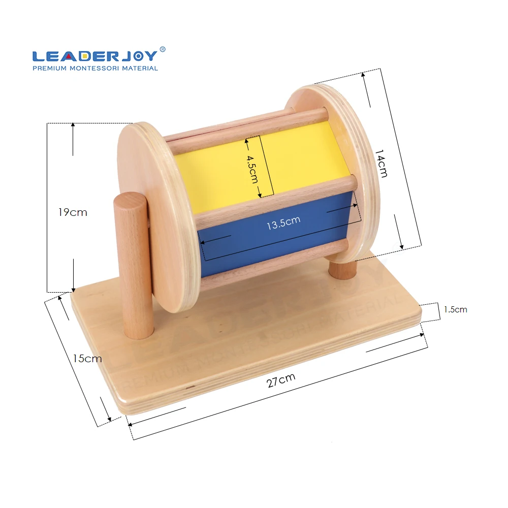 Montessori Baby Educational Spinning Drum Toy 3