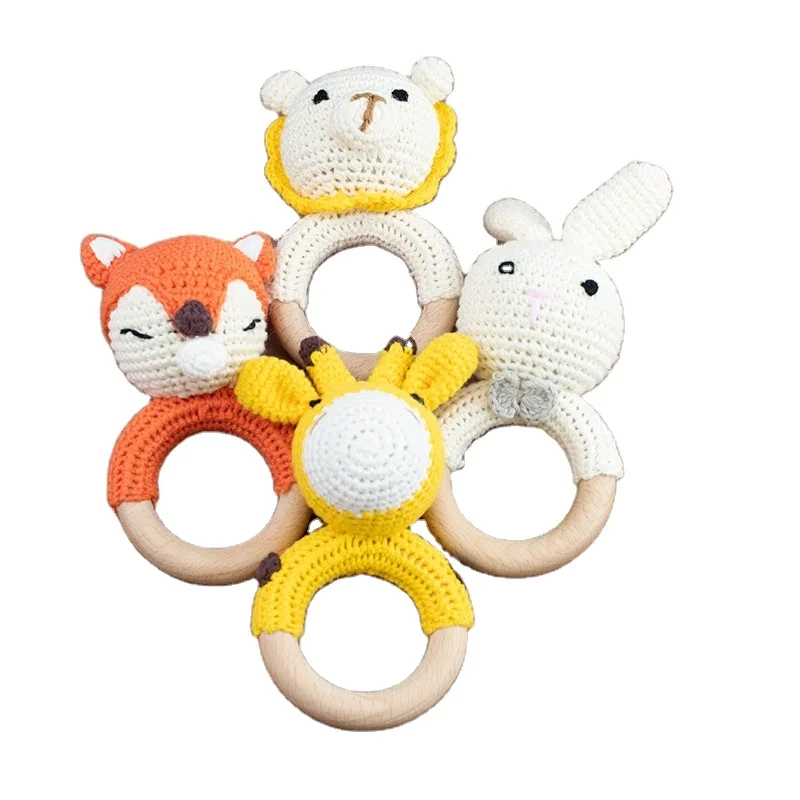 Wholesale Baby Teething Toy Set - Silicone Teether, Muslin Cotton Blanket, Wooden Toy 1