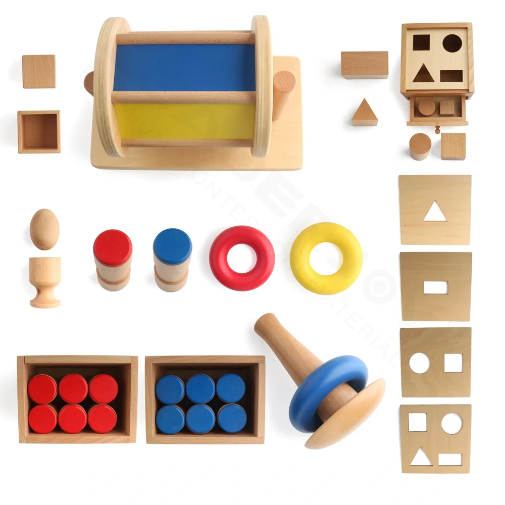 Montessori Wooden Baby Toys Set - Eco-Friendly Educational Material 1