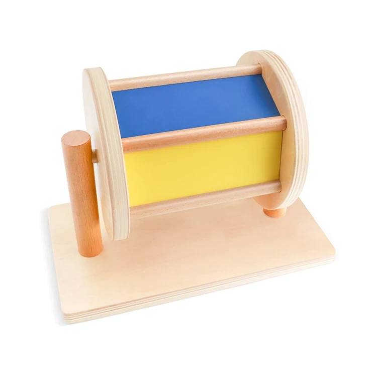 Trống quay Montessori bằng gỗ cho đồ chơi giáo dục sớm cho bé 1