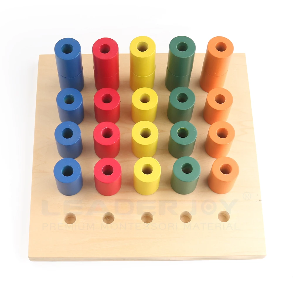 Bộ đồ chơi giác quan giáo dục Montessori bằng gỗ hình học 3