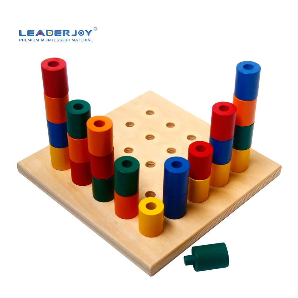Bộ đồ chơi giác quan giáo dục Montessori bằng gỗ hình học 6