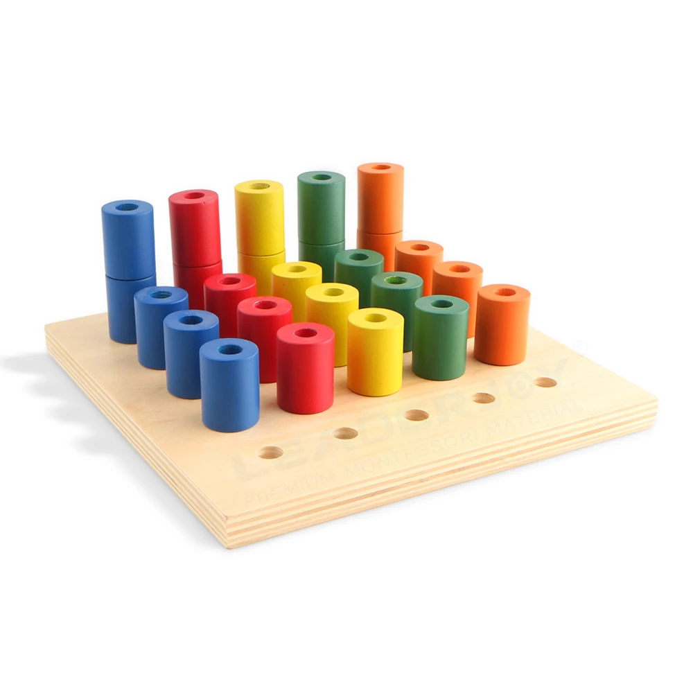 Bộ đồ chơi giác quan giáo dục Montessori bằng gỗ hình học 2