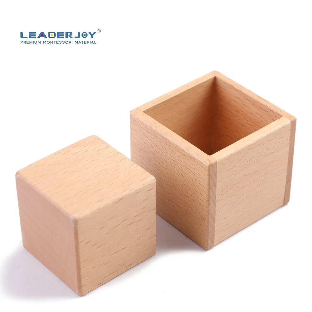 Montessori 3D Object Fitting Exercise Cube and Box Educational Baby Toy 1