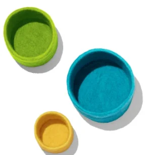 Montessori Nesting Felt Baby Educational Toys - Handmade Felt Basket 2