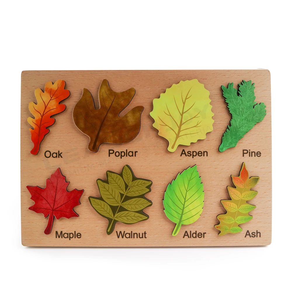 Montessori Wooden Leaf Puzzle Educational Toy for Toddlers 6