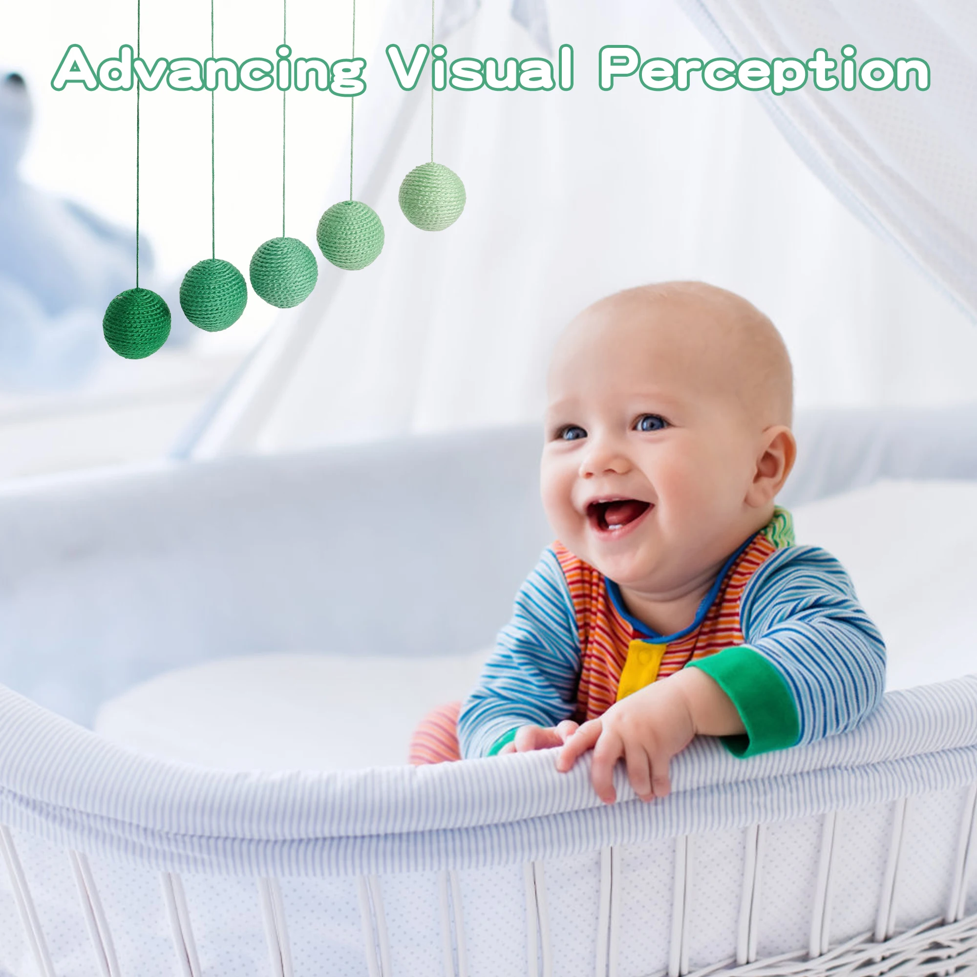 Green Graduation Mobile Toy for Baby and Toddler 6