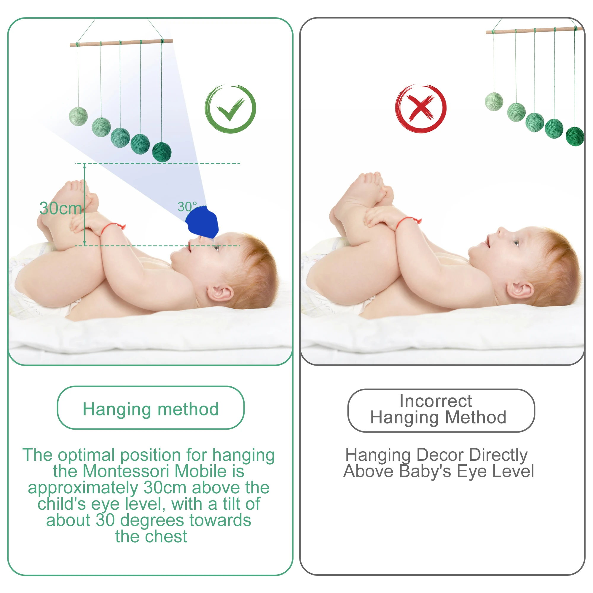 Green Graduation Mobile Toy for Baby and Toddler 7