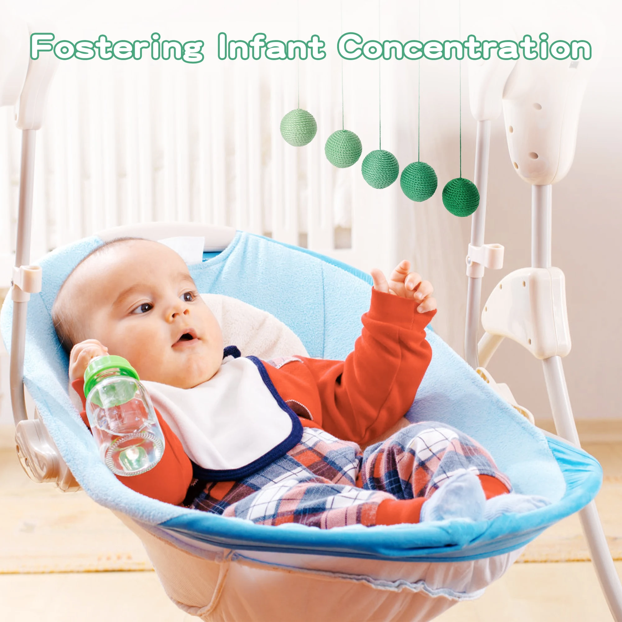 Green Graduation Mobile Toy for Baby and Toddler 4