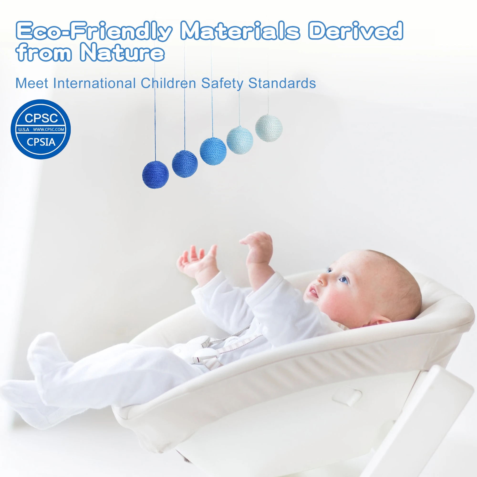 Montessori Wooden Baby Blue Graduation Mobile - Educational Toys 5