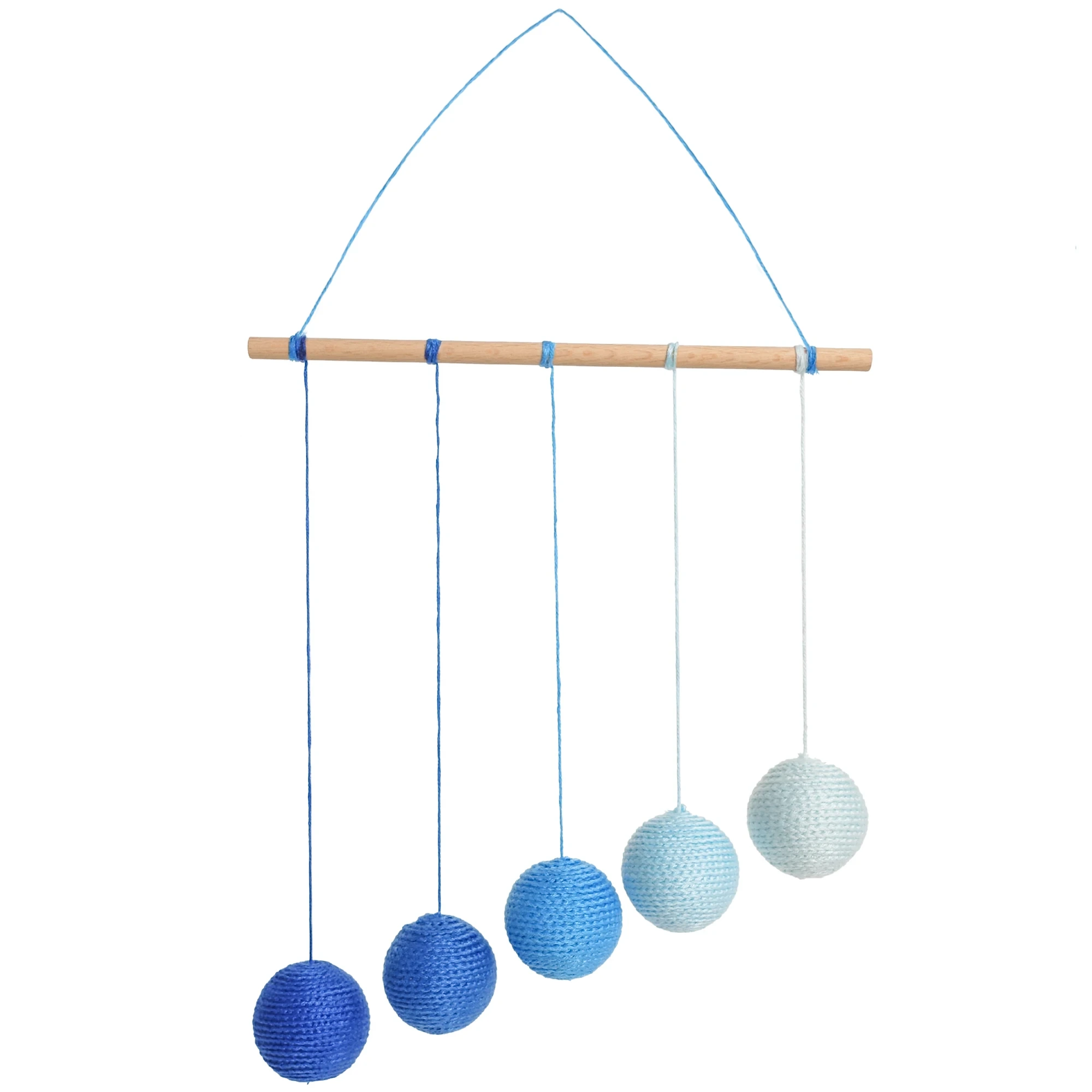 Móvil de graduación Montessori de madera azul bebé - Juguetes educativos 1