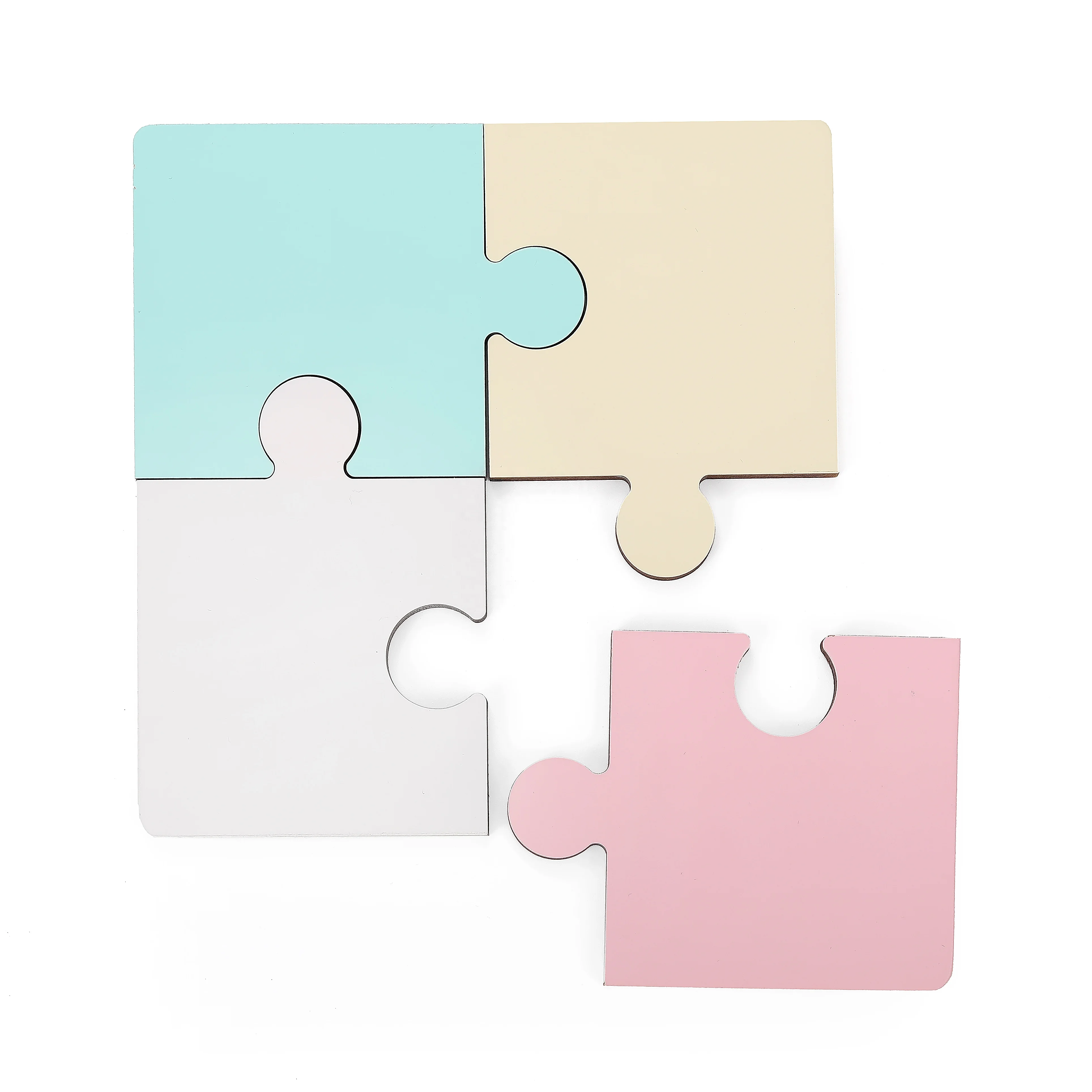 Wooden Educational Blank Jigsaw Puzzle Montessori Baby Toy 3