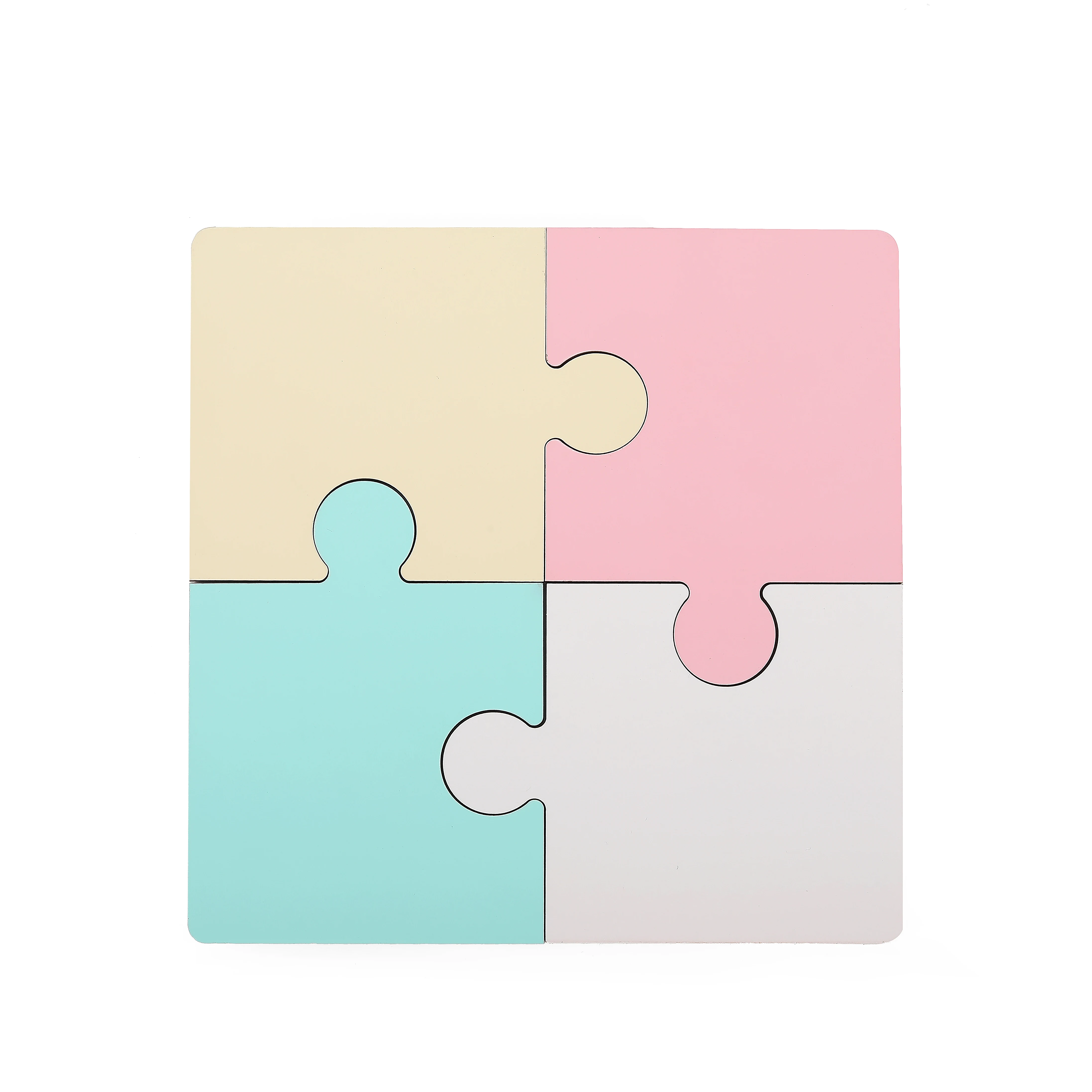Wooden Educational Blank Jigsaw Puzzle Montessori Baby Toy 2