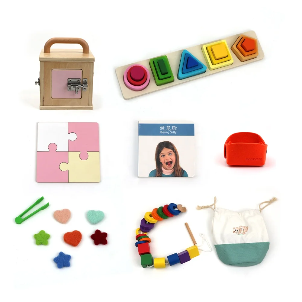 Hộp khóa Montessori Trẻ mới biết đi Đồ chơi giáo dục bằng gỗ 19-24 tháng 3