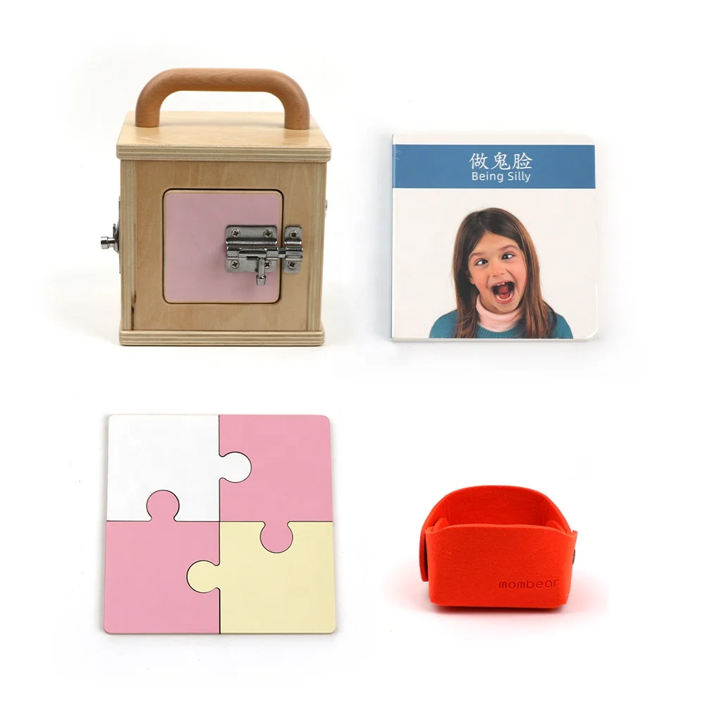 Hộp khóa Montessori Trẻ mới biết đi Đồ chơi giáo dục bằng gỗ 19-24 tháng 7