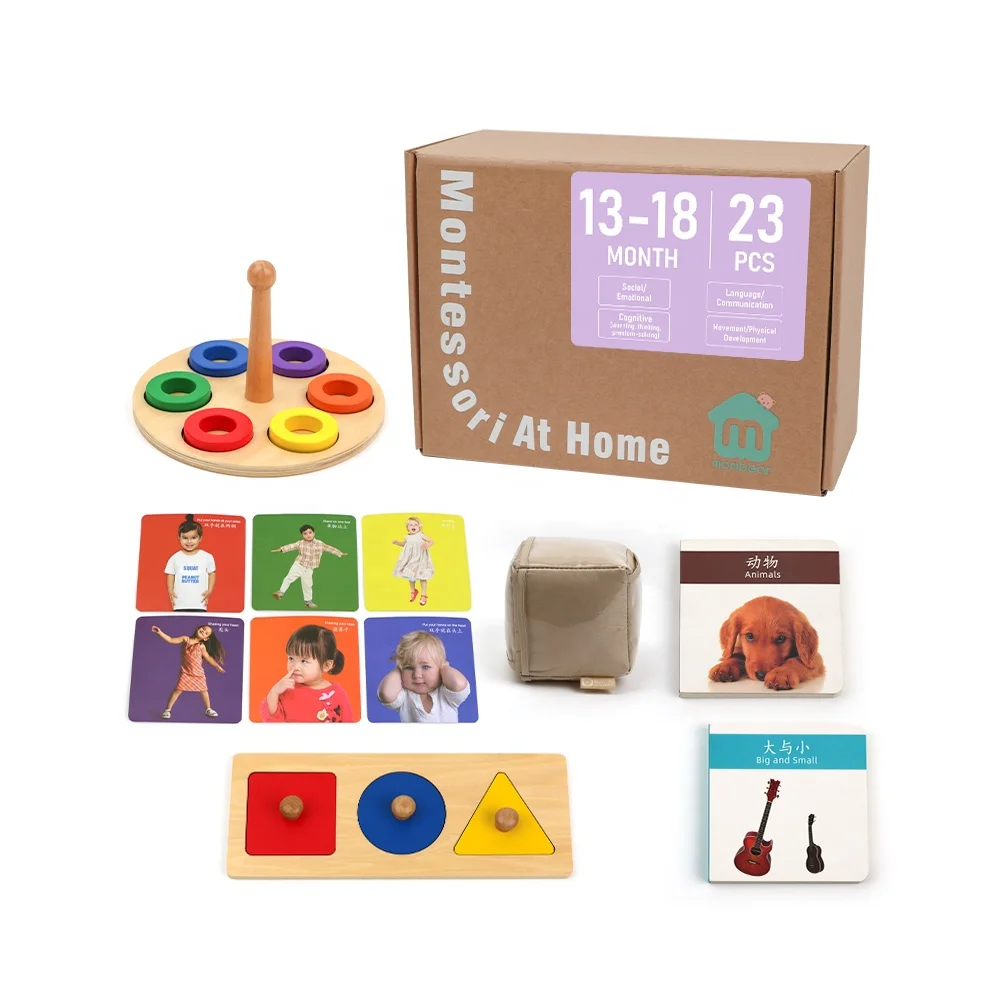 Đồ chơi xếp hộp đựng tiền xu bằng gỗ Montessori cho trẻ mới biết đi 13-18 tháng 1