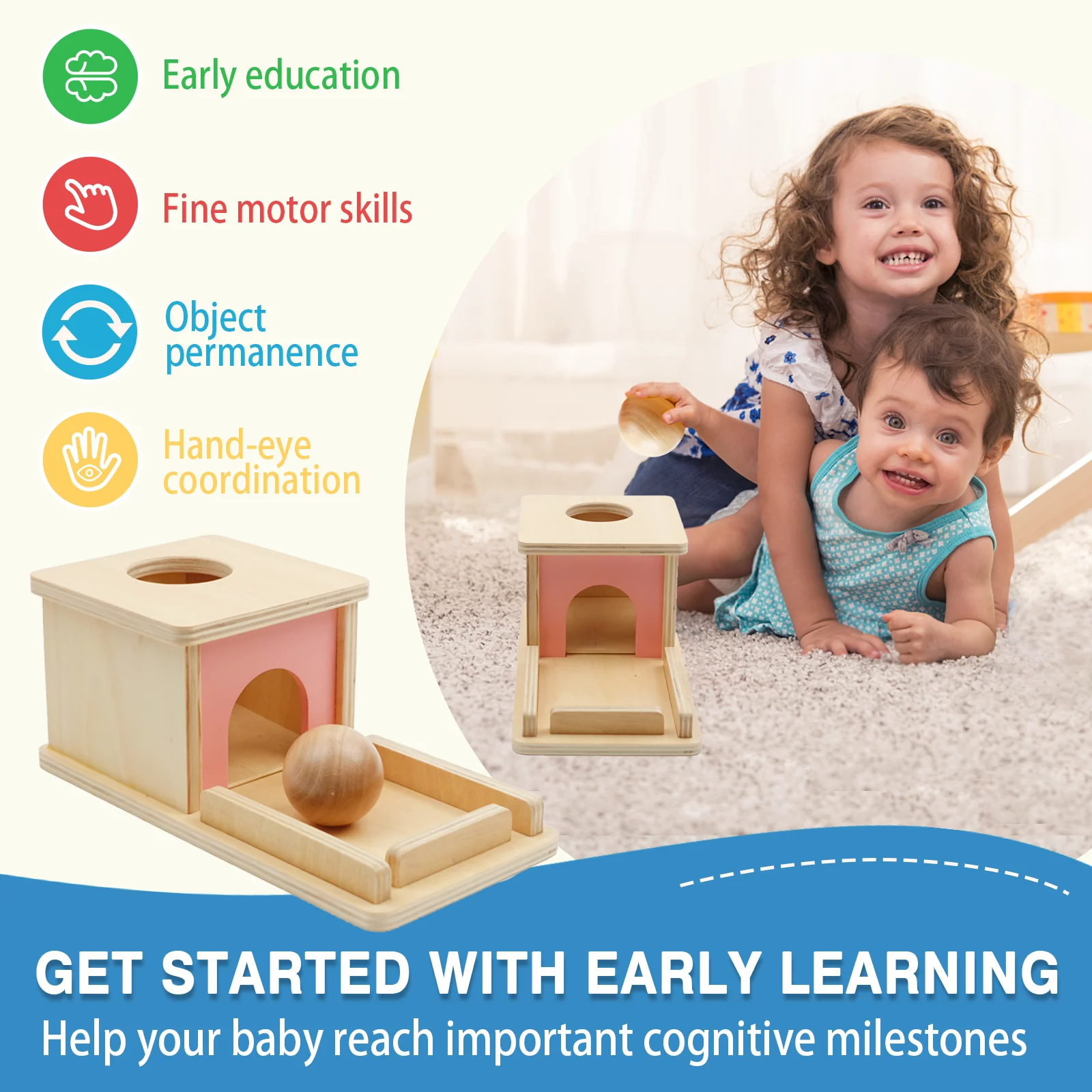 Đồ chơi Hộp đồ chơi Montessori vĩnh viễn dành cho đăng ký giáo dục 1 tuổi 5