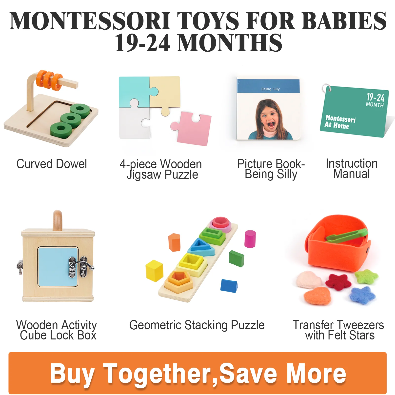 Hộp khóa Montessori Đồ chơi bằng gỗ giáo dục sớm 19-24 tháng 3