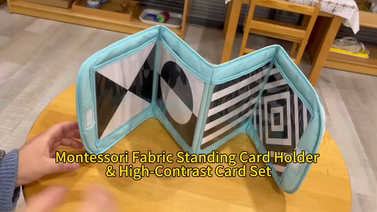 Chủ thẻ đứng Montessori Fabric & Bộ thẻ có độ tương phản cao