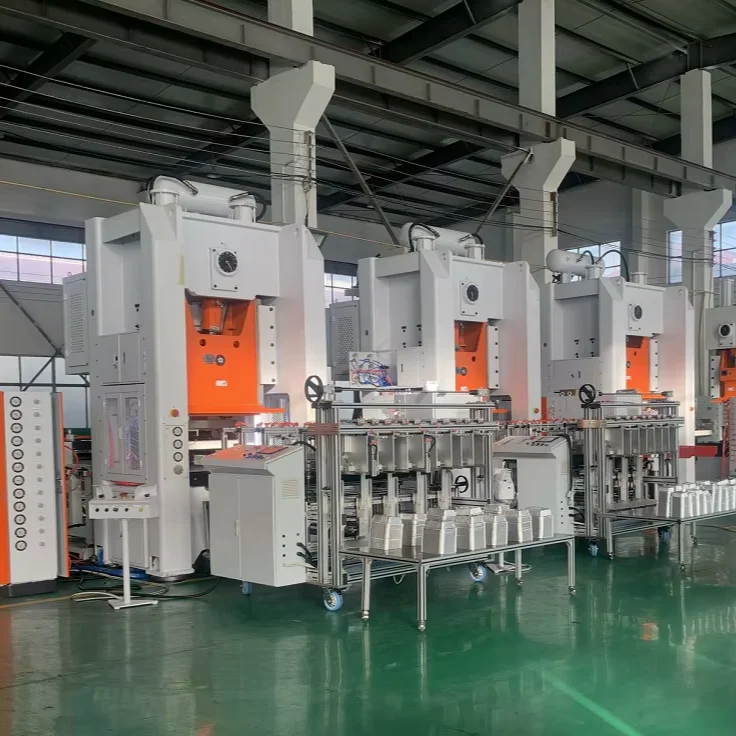 LK-T80 Japon Original Mitsubishi Ligne de production de conteneurs en papier d'aluminium Presse pneumatique jetable à haute efficacité et à grande vitesse 2