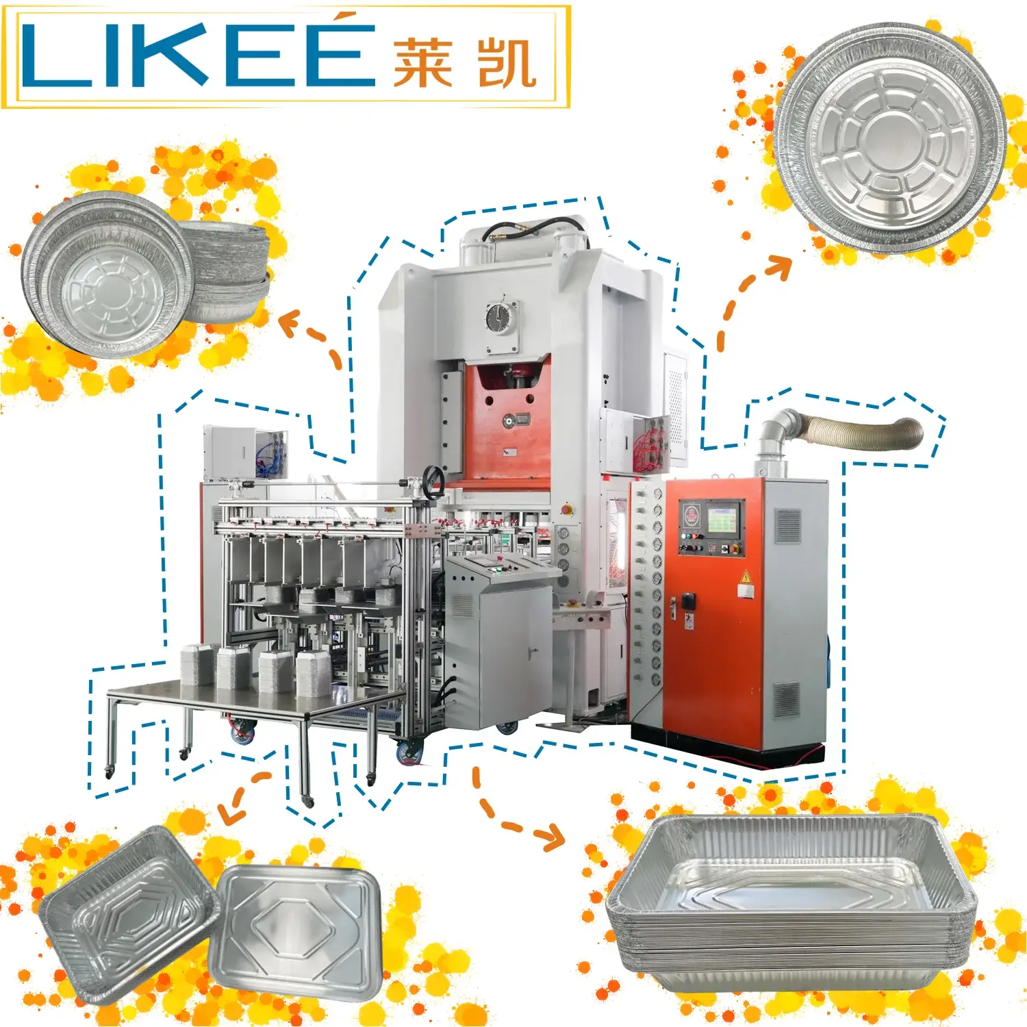 Aluminium Food Container Machine 30KW by LIKEE 2