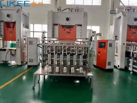 Máquina totalmente automática de 130 toneladas para fabricar envases de papel de aluminio con mecanismo de alimentación de papel de aluminio servoaccionado. 4