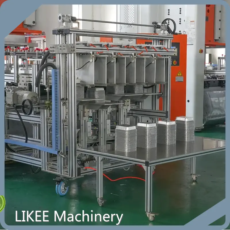 Aluminium Foil Container Manufacturing Machine LK-T63 Latest Model C-type Aluminum Foil Container Machine - - LIKEE 1