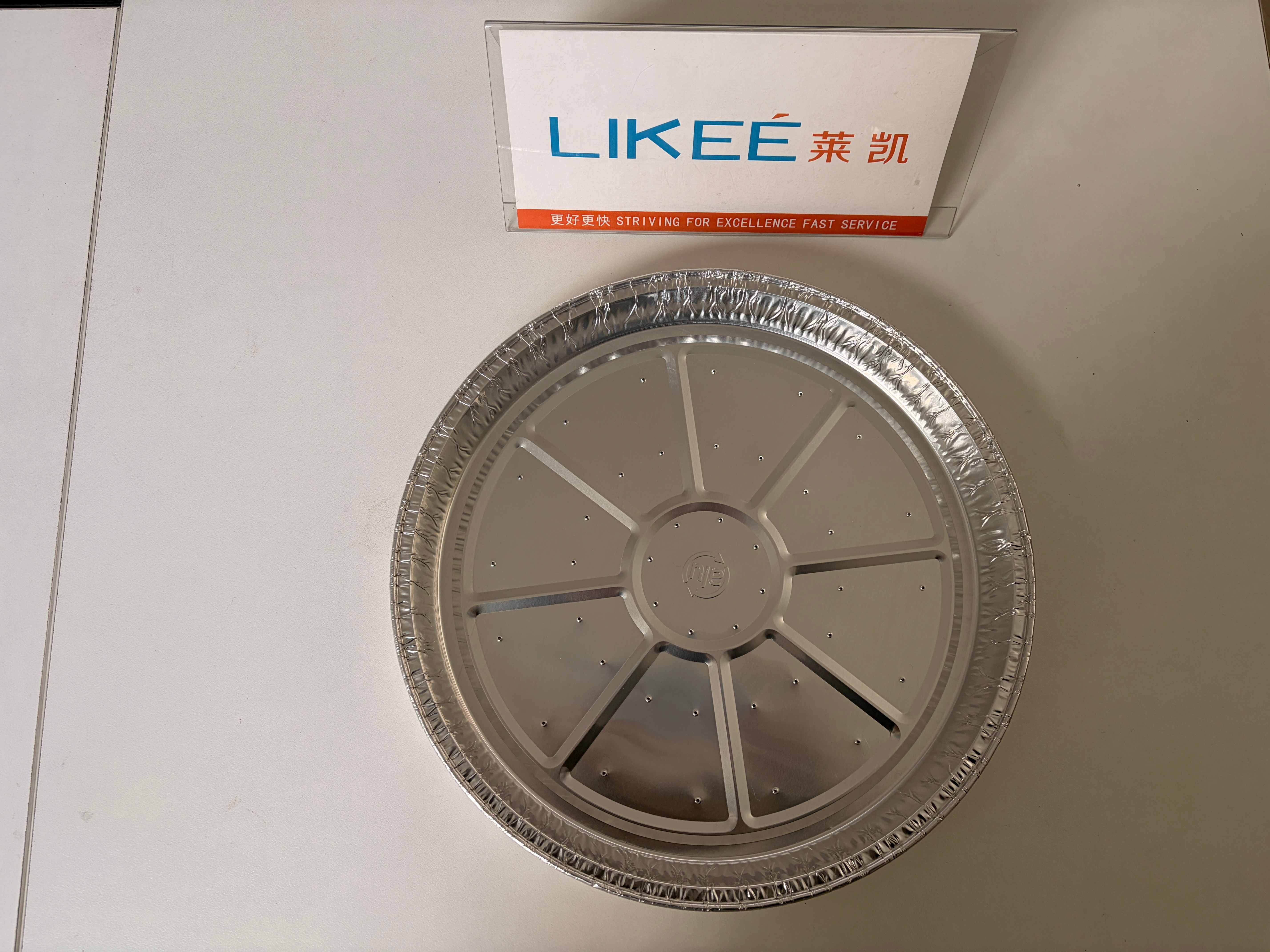 Molde redondo para bandeja de papel de aluminio con paredes arrugadas de 7, 8 y 9 pulgadas 7