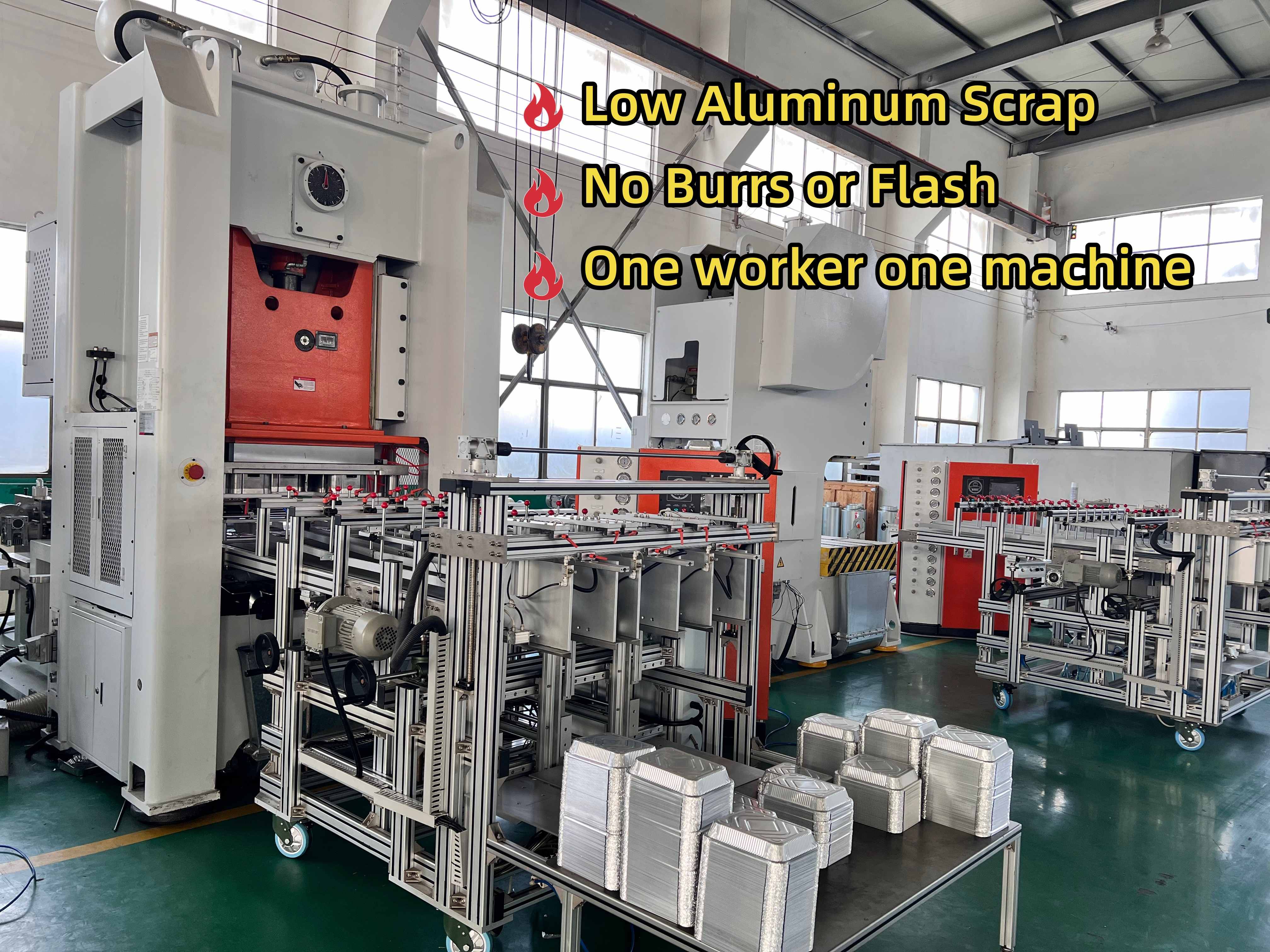 Máquina de fabricação de recipientes de alumínio para alimentos para churrasco LK-T80, para venda por atacado, com linha de contagem. 2
