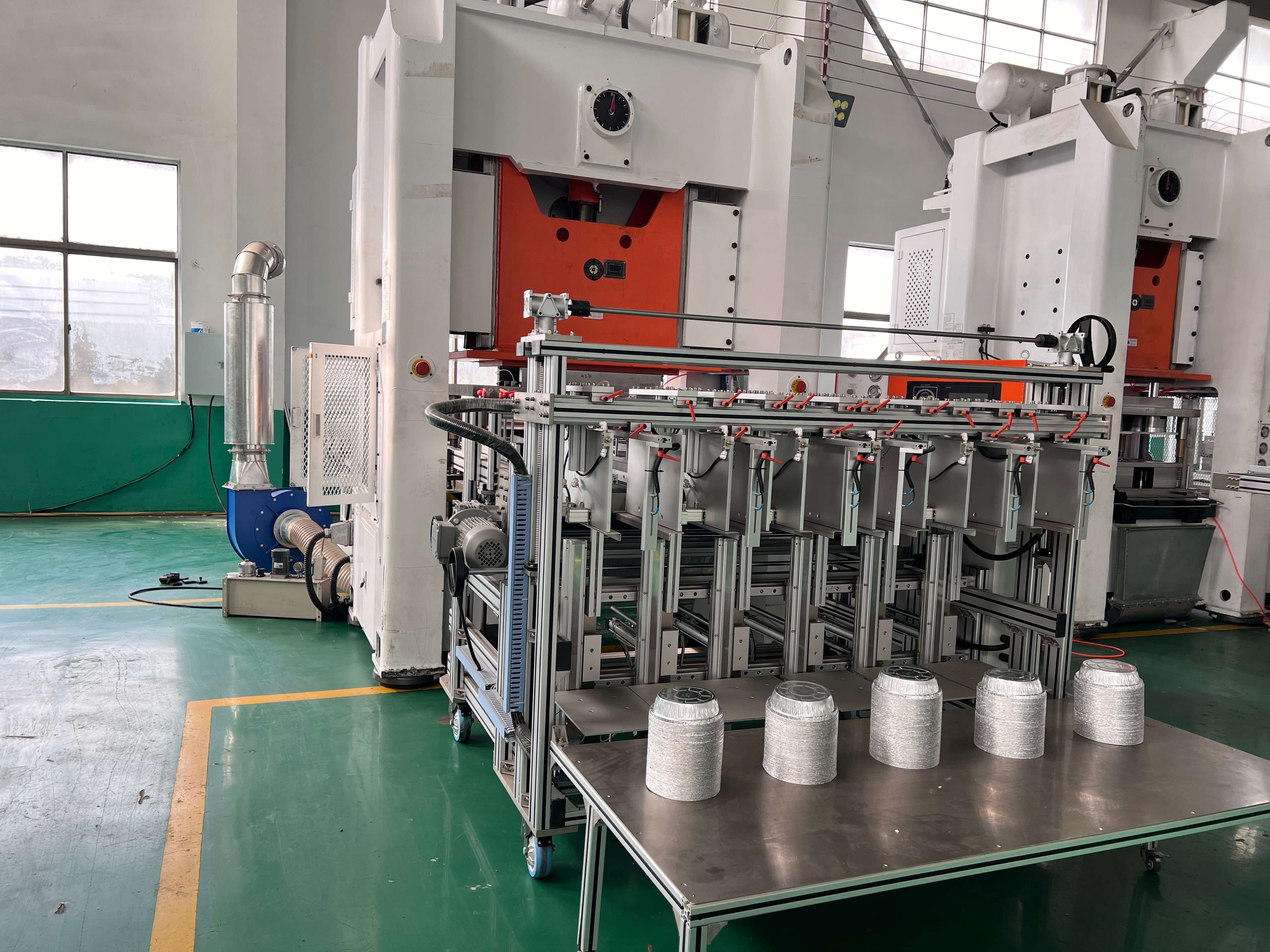 H Frame Aluminum Foil Round Pan Container Making Machine 35 to 70 strokes/min Working Speed 4