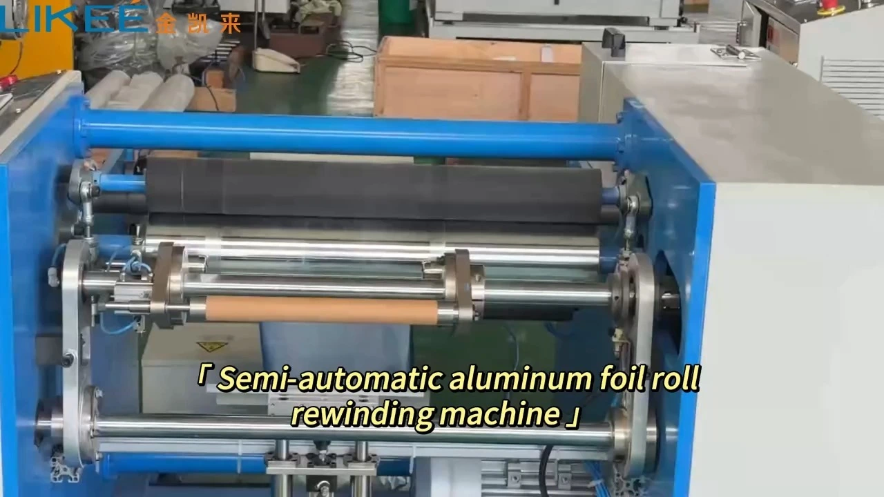 LKSR-450 2 Shaft Semi Automatic Rewinder with Stop Alarm Functions 1
