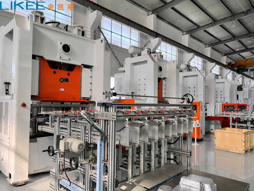 Prensa para bandejas de papel de aluminio LK-T130 de 130 toneladas | Estructura estable en forma de "H" y sistema de lubricación cerrado 5