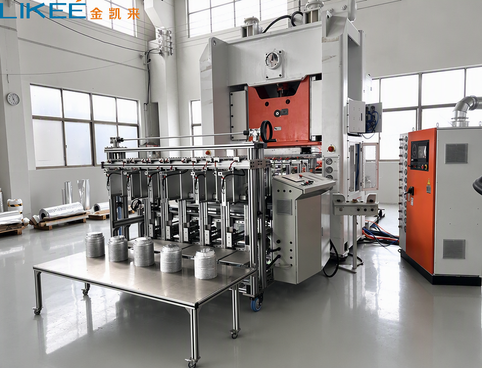 Máquina de alto impacto de 130 toneladas para fabricar envases de papel de aluminio | LK-T130 Línea de prensado eficiente para producción en masa 3