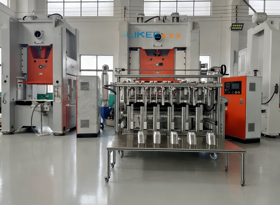Máquina de alto impacto de 130 toneladas para fabricar envases de papel de aluminio | LK-T130 Línea de prensado eficiente para producción en masa 2