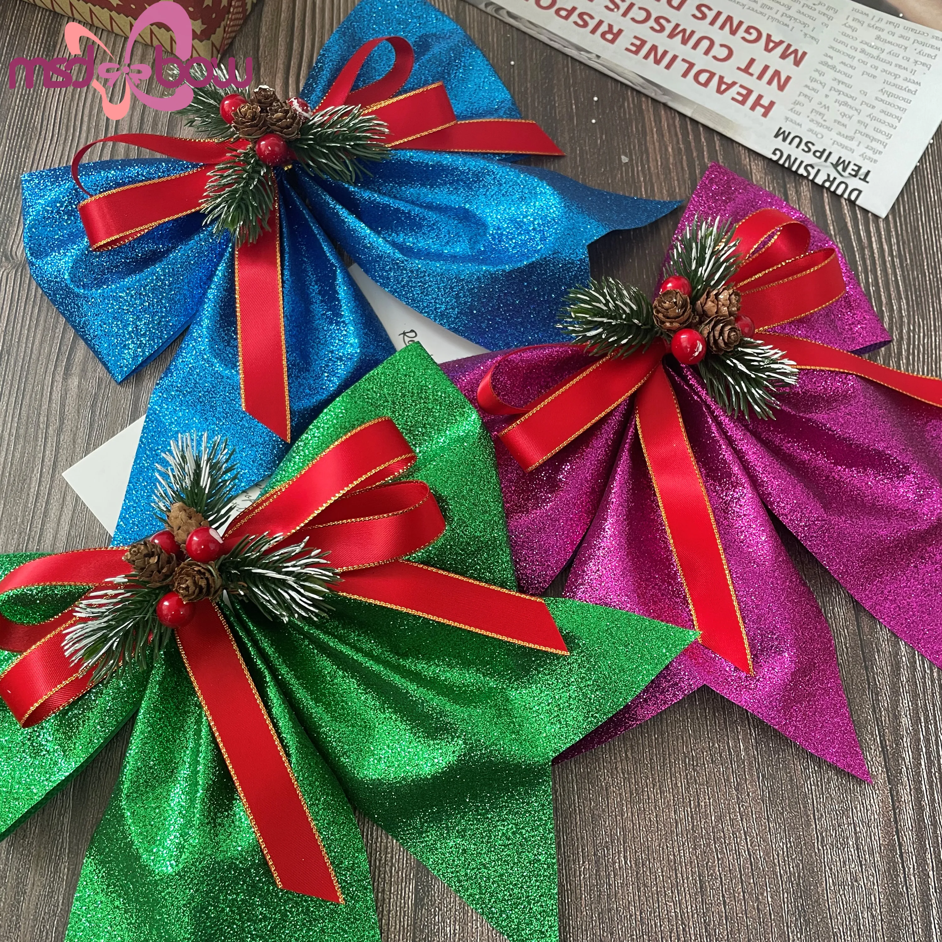 Handmade Holiday Ribbon China by MSD Bow 19