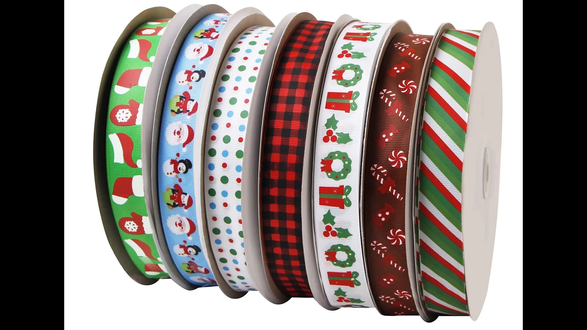 MSD Wholesale nastri in grosgrain stampati con nastro in grosgrain stampato con stampa a caldo Merry Christmas 1