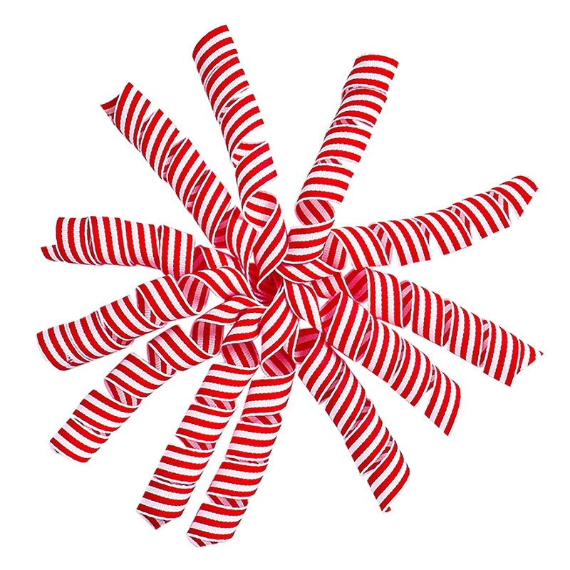 MSD Curly Bow Christmas Holiday Decoration Fabric Ribbon Ornaments 1
