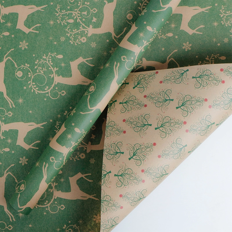 MSD Customizable Holiday Flower Gift Wrapping Paper with Novel Patterns Christmas Valentine's Day Birthday 1