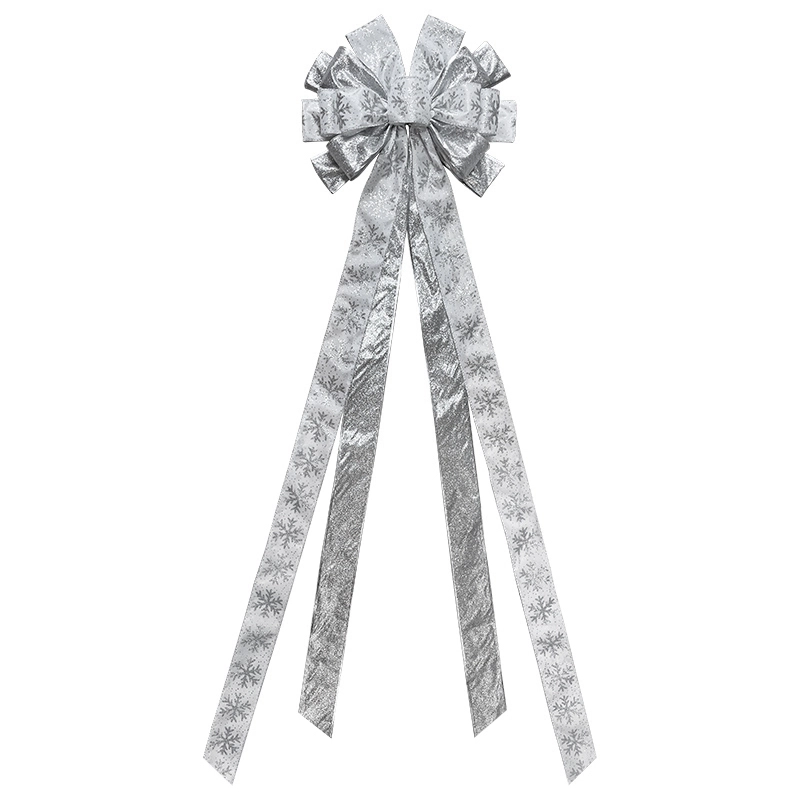 MSD Christmas Bow Burlap Ribbon Big Bow Wire Edge Tree Top Indoor And Outdoor Decoration 1