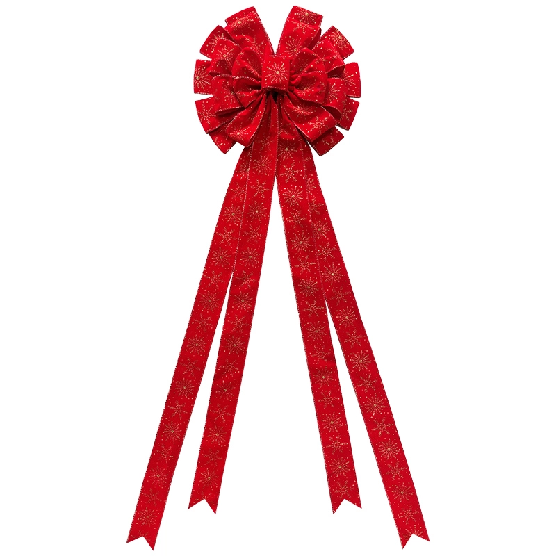 MSD Red Bow Christmas Tree Decoration Flannel Christmas Party Indoor Decoration 1