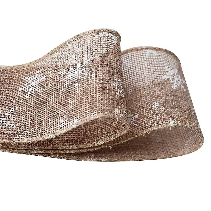 Burlap Christmas Ribbon Ribbon Wholesale - MSD Bow 6