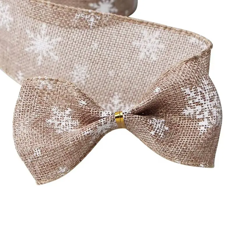 Burlap Christmas Ribbon Ribbon Wholesale - MSD Bow 5