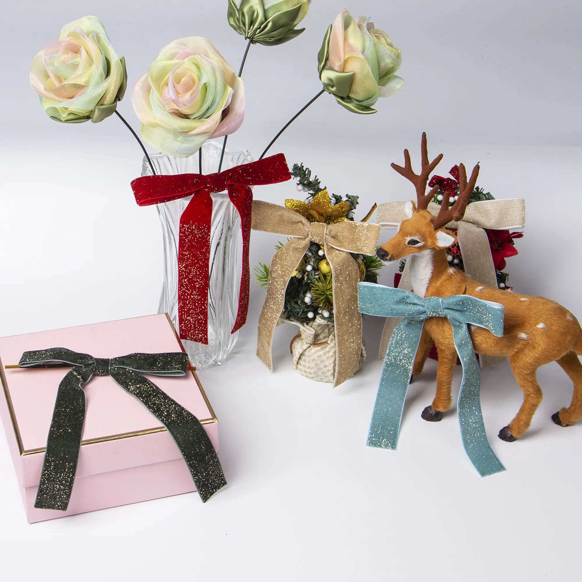 Christmas Ribbon Holiday Ribbon Wholesale - MSD Bow 4