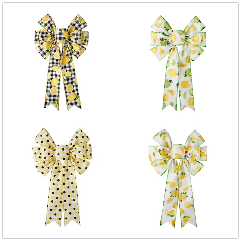 Customized Holiday Decorative Ribbon Bow Large Wired Ribbon Bow for DIY Craft 1