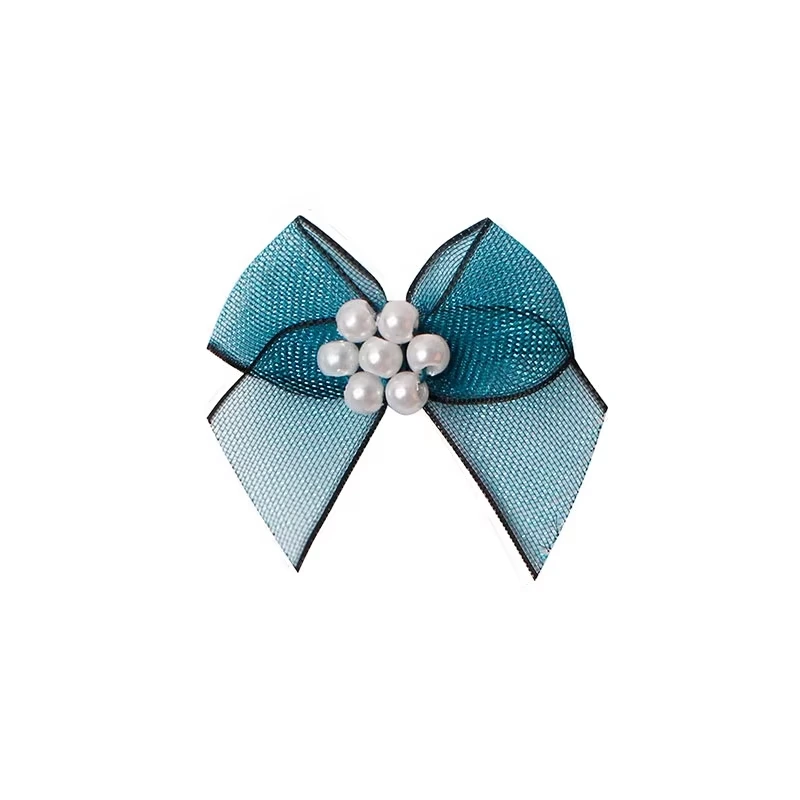 Fiocco decorativo in organza pre-annodato per decorazioni di abiti, matrimoni e feste. 1