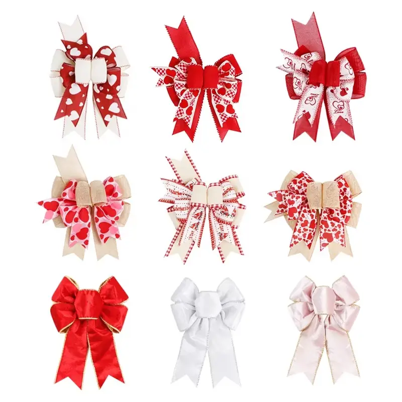 wire edge burlap bows display