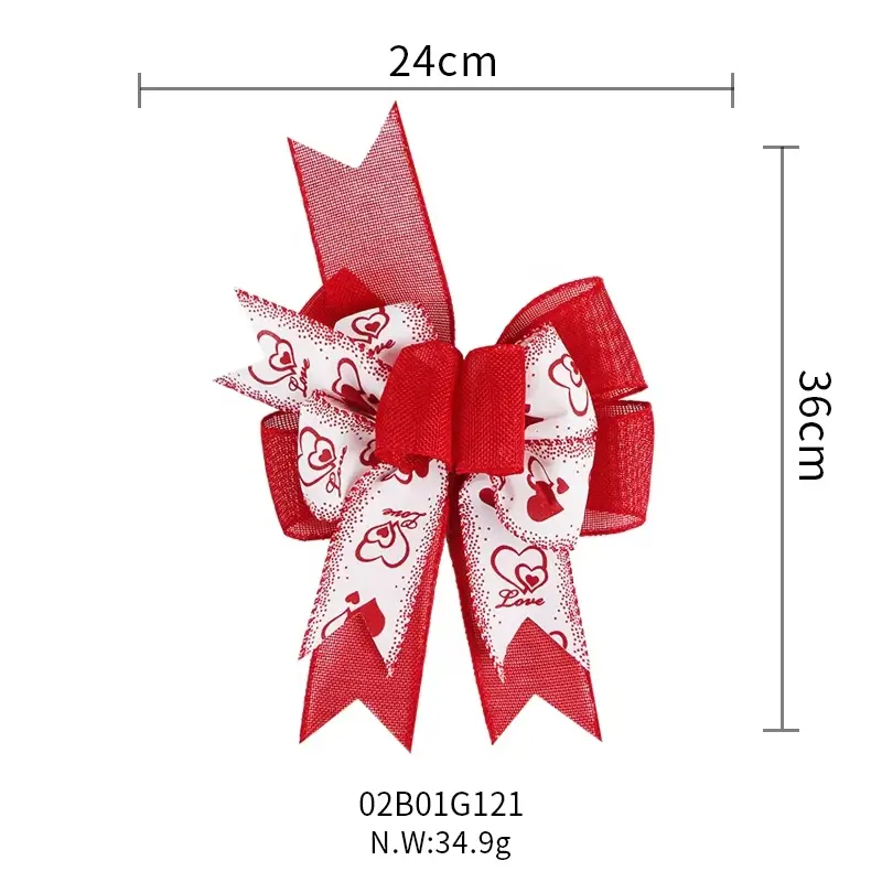 wire edge burlap bows size