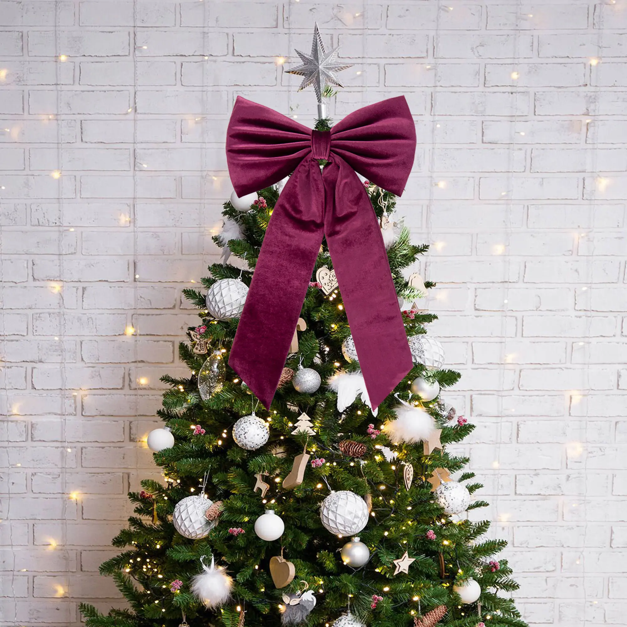 Ribbon Bow Outdoor Christmas Ribbon Suppliers 3