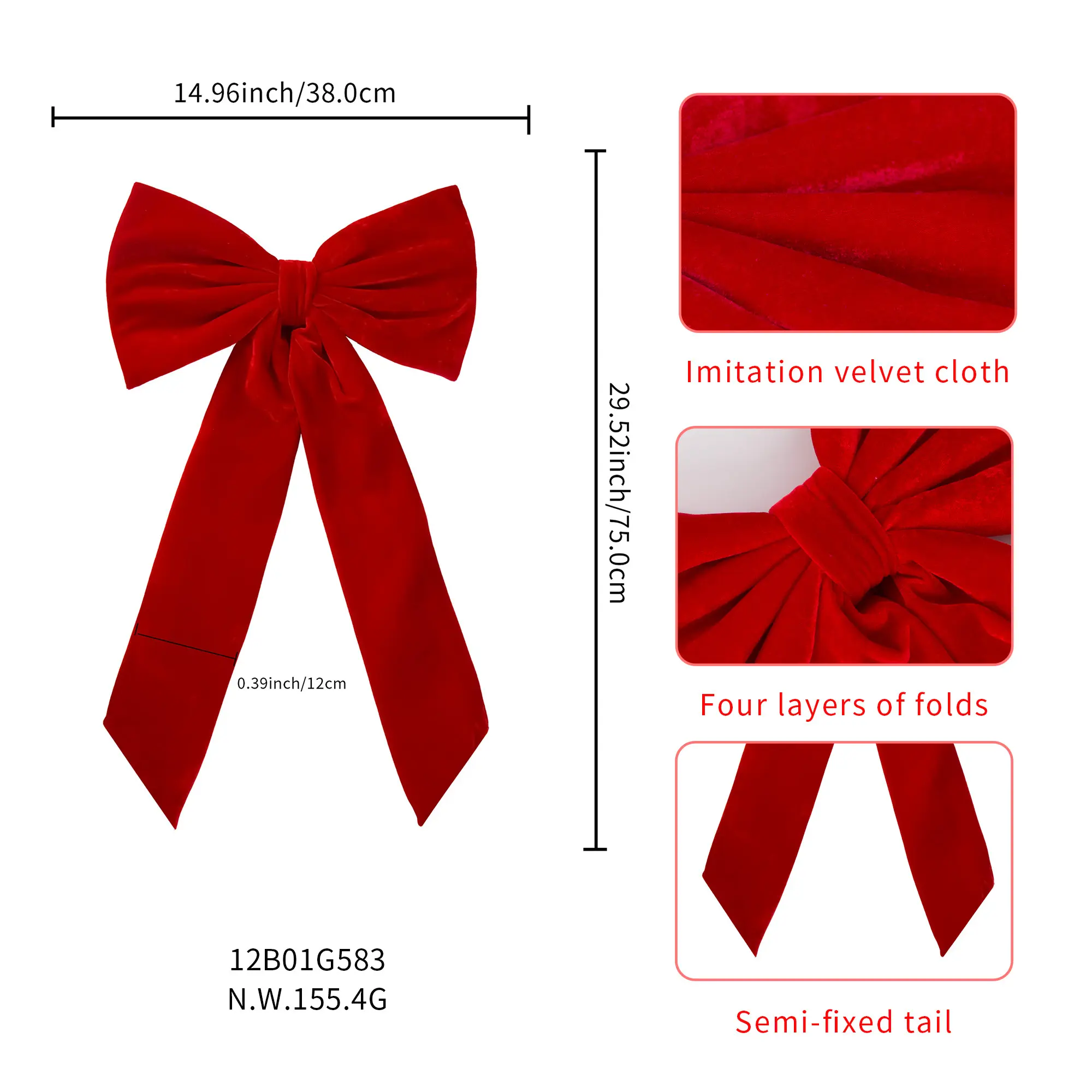 Ribbon Bow Outdoor Christmas Ribbon Suppliers 6
